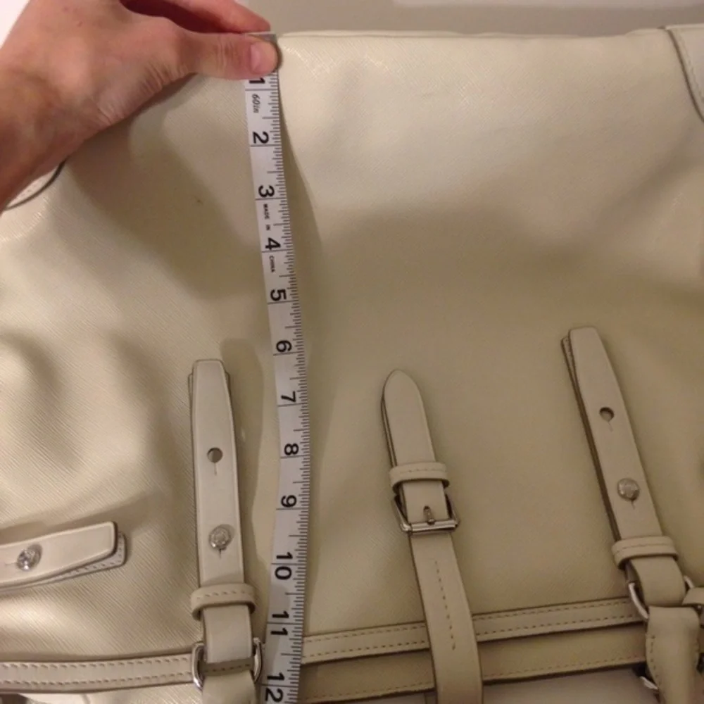 TUMI white/cream laptop business travel tote bag